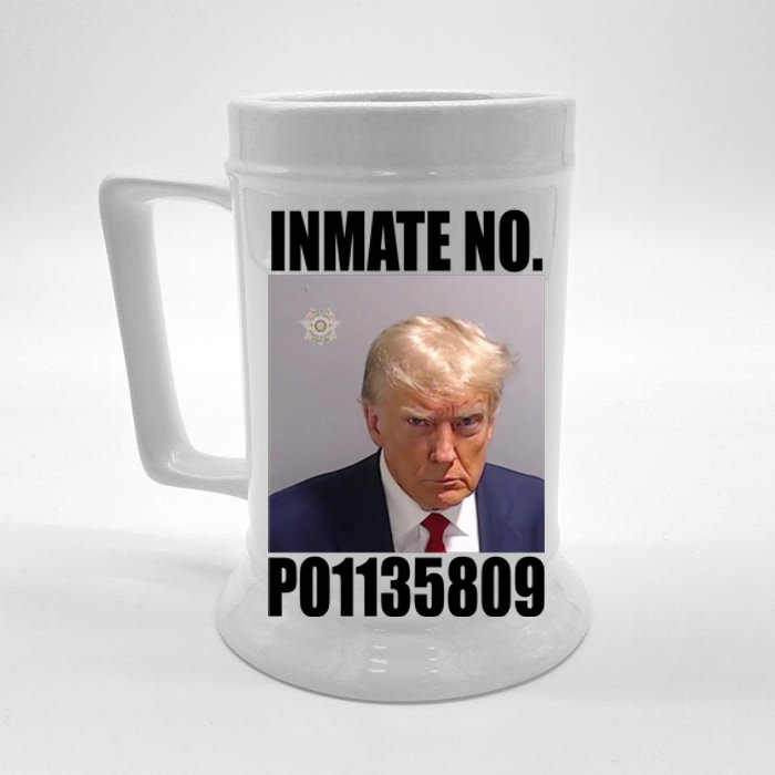 Donald Trump Inmate Number Mugshot Beer Stein