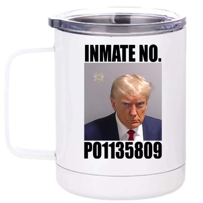 Donald Trump Inmate Number Mugshot 12 oz Stainless Steel Tumbler Cup