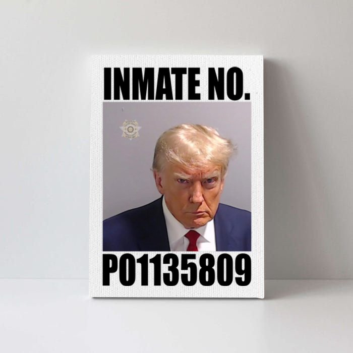 Donald Trump Inmate Number Mugshot Canvas