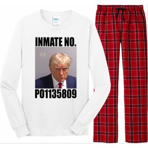 Donald Trump Inmate Number Mugshot Long Sleeve Pajama Set