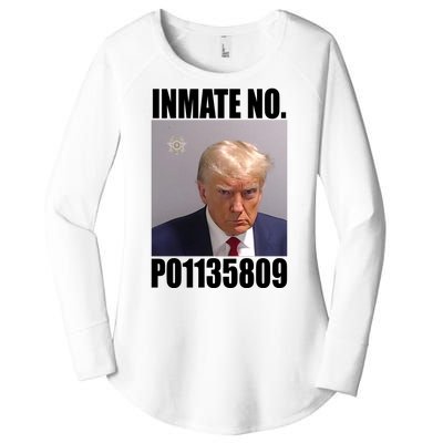 Donald Trump Inmate Number Mugshot Women's Perfect Tri Tunic Long Sleeve Shirt