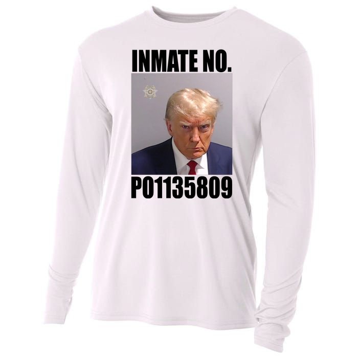 Donald Trump Inmate Number Mugshot Cooling Performance Long Sleeve Crew