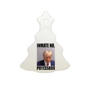 Donald Trump Inmate Number Mugshot Ceramic Tree Ornament