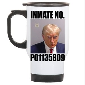 Donald Trump Inmate Number Mugshot Stainless Steel Travel Mug