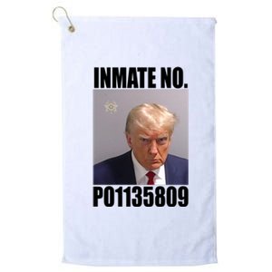 Donald Trump Inmate Number Mugshot Platinum Collection Golf Towel