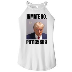 Donald Trump Inmate Number Mugshot Women's Perfect Tri Rocker Tank