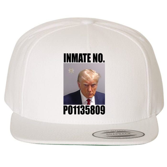 Donald Trump Inmate Number Mugshot Wool Snapback Cap