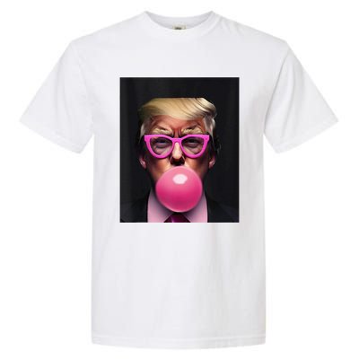 Donald Trump In Pink Blowing Bubble Gum Pro Trump 2024 Garment-Dyed Heavyweight T-Shirt