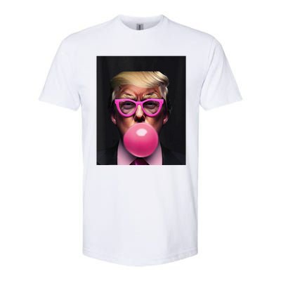 Donald Trump In Pink Blowing Bubble Gum Pro Trump 2024 Softstyle CVC T-Shirt