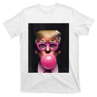 Donald Trump In Pink Blowing Bubble Gum Pro Trump 2024 T-Shirt