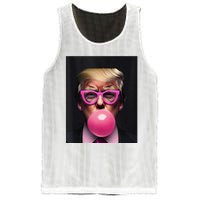 Donald Trump In Pink Blowing Bubble Gum Pro Trump 2024 Mesh Reversible Basketball Jersey Tank