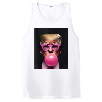 Donald Trump In Pink Blowing Bubble Gum Pro Trump 2024 PosiCharge Competitor Tank