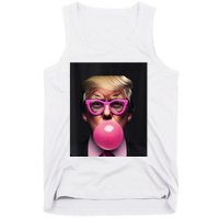 Donald Trump In Pink Blowing Bubble Gum Pro Trump 2024 Tank Top