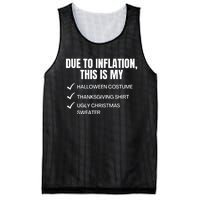 Due To Inflation This Is My Halloween Thanksgiving Christmas Costume Mesh Reversible Basketball Jersey Tank