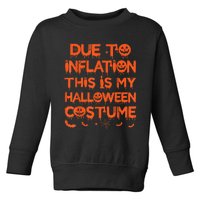 Due To Inflation This Is My Halloween Costume Toddler Sweatshirt