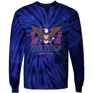 Donald Trump Inauguration 2025 47th President Tie-Dye Long Sleeve Shirt