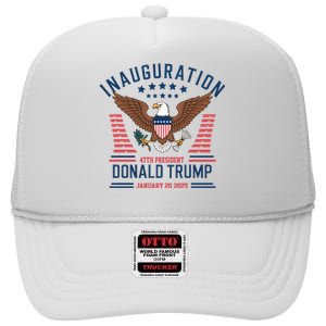 Donald Trump Inauguration 2025 47th President High Crown Mesh Back Trucker Hat