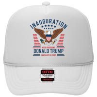 Donald Trump Inauguration 2025 47th President High Crown Mesh Back Trucker Hat