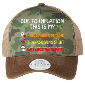 Due To Inflation This Is My Halloween Thanksgiving Christmas Legacy Tie Dye Trucker Hat