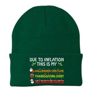 Due To Inflation This Is My Halloween Thanksgiving Christmas Knit Cap Winter Beanie