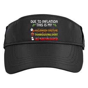 Due To Inflation This Is My Halloween Thanksgiving Christmas Adult Drive Performance Visor