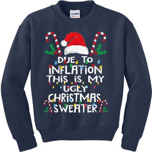 Due To Inflation Ugly Christmas Sweaters Kids Sweatshirt