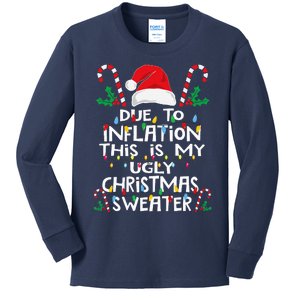 Due To Inflation Ugly Christmas Sweaters Kids Long Sleeve Shirt