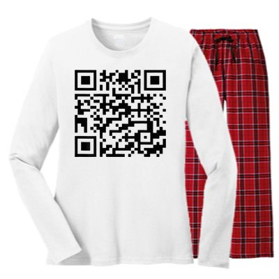 Donald Trump Is Your President Qr Trump Dancing Women's Long Sleeve Flannel Pajama Set 