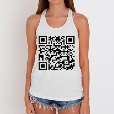 Donald Trump Is Your President Qr Trump Dancing Women's Knotted Racerback Tank