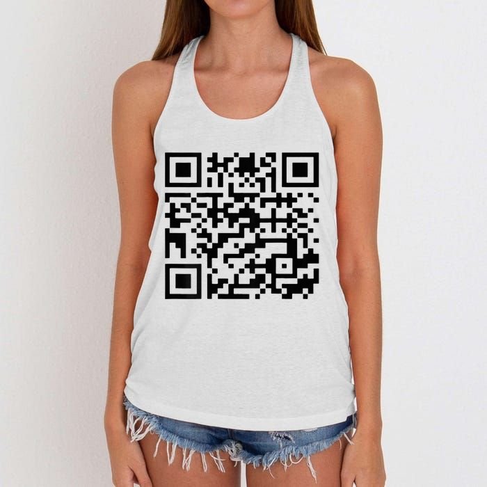 Donald Trump Is Your President Qr Trump Dancing Women's Knotted Racerback Tank