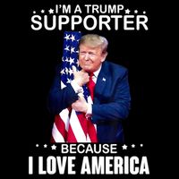 Donald Trump I’m A Trump Supporter Because I Love America Poster