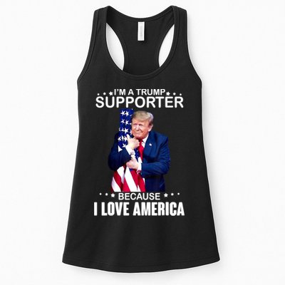 Donald Trump I’m A Trump Supporter Because I Love America Womens Tank Top