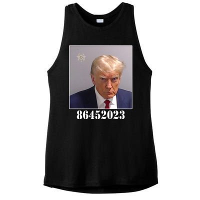 Donald Trump Inmate Mugshot Ladies PosiCharge Tri-Blend Wicking Tank