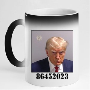 Donald Trump Inmate Mugshot 11oz Black Color Changing Mug