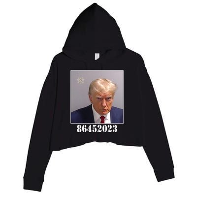 Donald Trump Inmate Mugshot Crop Fleece Hoodie