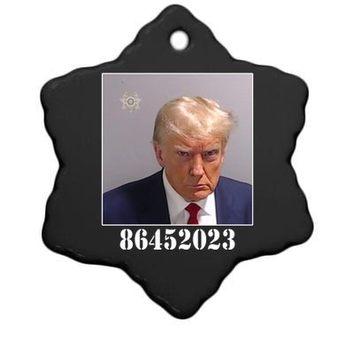 Donald Trump Inmate Mugshot Ceramic Star Ornament