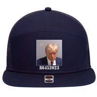 Donald Trump Inmate Mugshot 7 Panel Mesh Trucker Snapback Hat