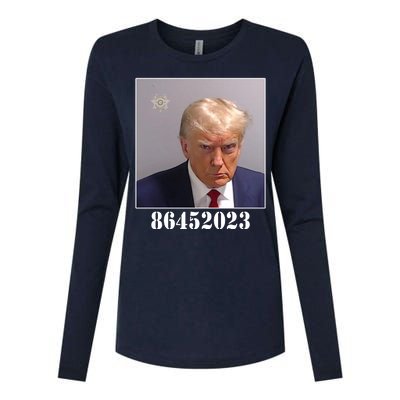 Donald Trump Inmate Mugshot Womens Cotton Relaxed Long Sleeve T-Shirt