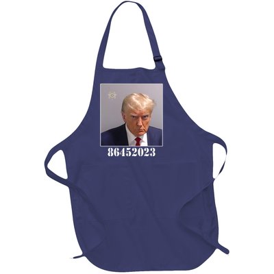 Donald Trump Inmate Mugshot Full-Length Apron With Pockets