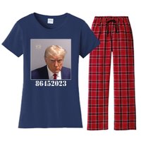 Donald Trump Inmate Mugshot Women's Flannel Pajama Set