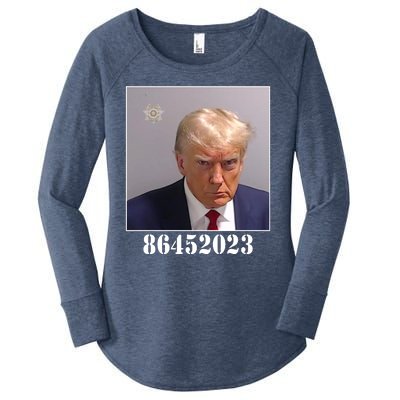 Donald Trump Inmate Mugshot Women's Perfect Tri Tunic Long Sleeve Shirt