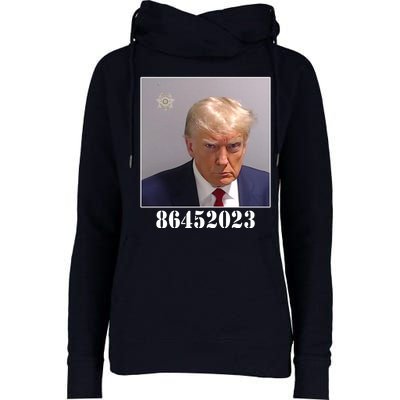 Donald Trump Inmate Mugshot Womens Funnel Neck Pullover Hood