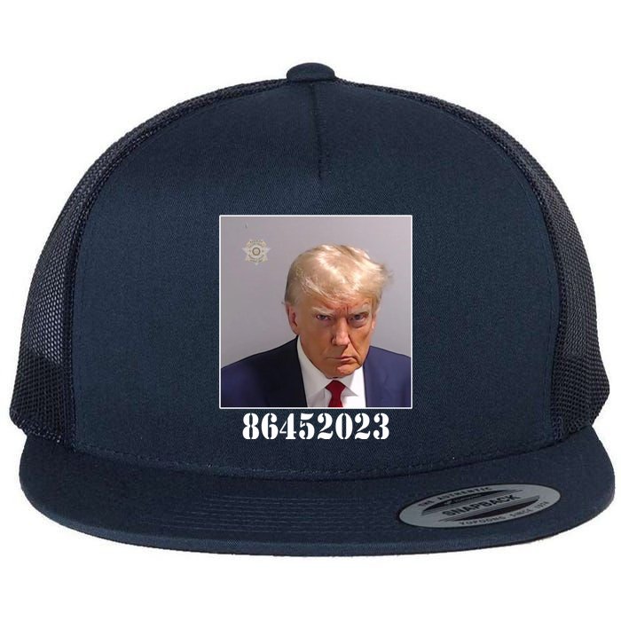 Donald Trump Inmate Mugshot Flat Bill Trucker Hat