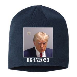 Donald Trump Inmate Mugshot Sustainable Beanie