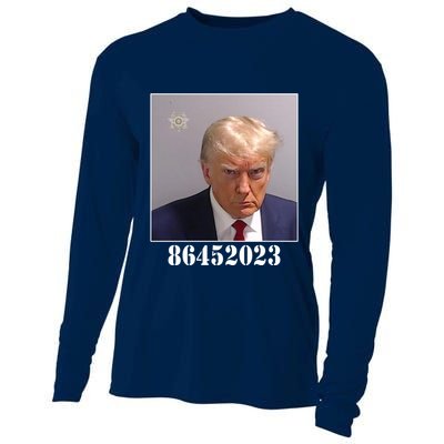 Donald Trump Inmate Mugshot Cooling Performance Long Sleeve Crew