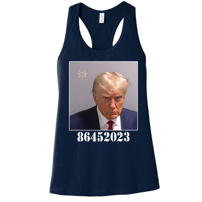 Donald Trump Inmate Mugshot Women's Racerback Tank