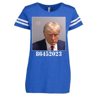 Donald Trump Inmate Mugshot Enza Ladies Jersey Football T-Shirt