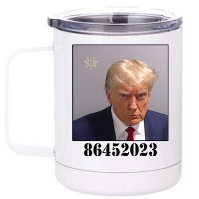 Donald Trump Inmate Mugshot 12 oz Stainless Steel Tumbler Cup