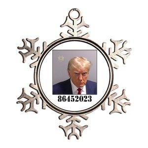 Donald Trump Inmate Mugshot Metallic Star Ornament