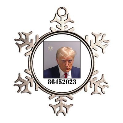 Donald Trump Inmate Mugshot Metallic Star Ornament